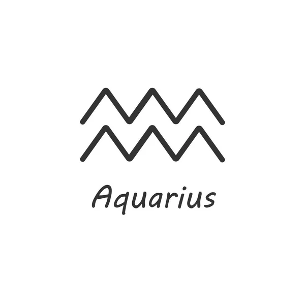 Astrologia, horóscopo, aquário, ícone do zodíaco. Ilustração vetorial, design plano . — Vetor de Stock