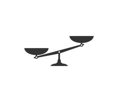 Balance scale icon. Vector illustration, flat design. clipart