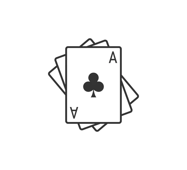 Jugando a las cartas. Ilustración vectorial, diseño plano . — Vector de stock