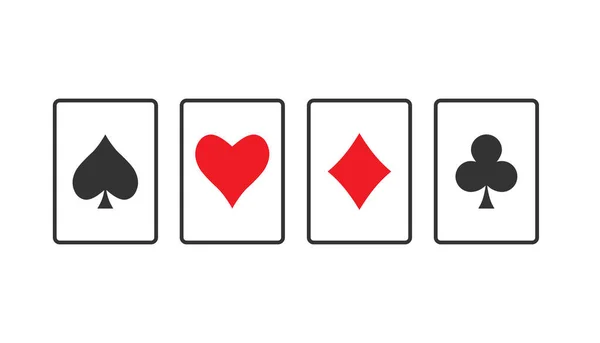 A jogar às cartas. Ilustração vetorial, design plano . — Vetor de Stock