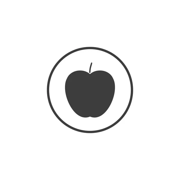 Pomme, icône des fruits. Illustration vectorielle, design plat . — Image vectorielle