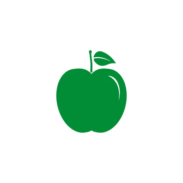 Pomme, icône des fruits. Illustration vectorielle, design plat . — Image vectorielle