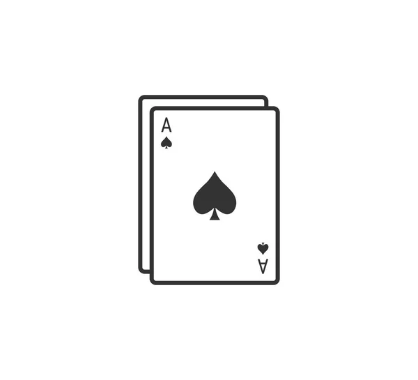 Ikona hrací karty. Vektorový ilustrace, plochý design. — Stockový vektor