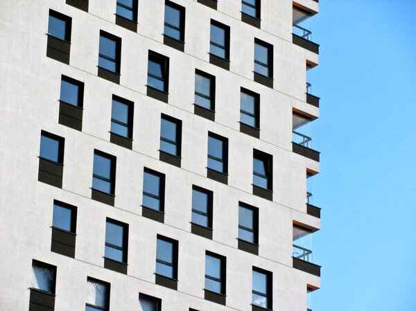 Modern apartment building. Facade contemporary architecture