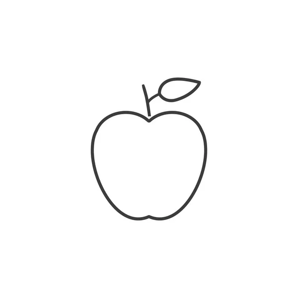 Pomme, icône des fruits. Illustration vectorielle, design plat . — Image vectorielle