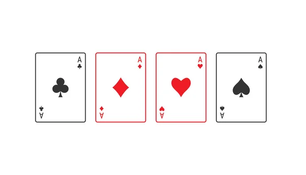 Playing cards icon. Vector illustration, flat design. — Stock Vector