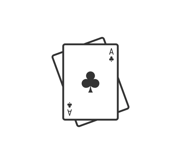 Jugando a las cartas. Ilustración vectorial, diseño plano . — Vector de stock