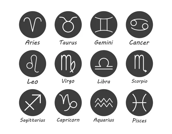 Zodiac sign icon. Vector illustration, flat design. — Stock Vector