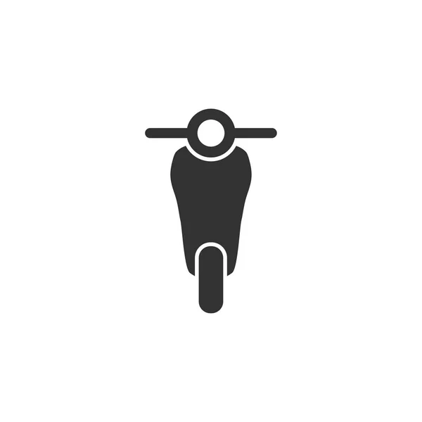 Motocykl, ikona motocyklu. Vektorový ilustrace, plochý design. — Stockový vektor