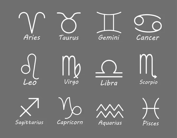 Icône signe du zodiaque. Illustration vectorielle, design plat . — Image vectorielle