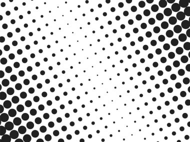 Yarı ton, daireler, nokta, geçiş deseni. Vektör çizimi.