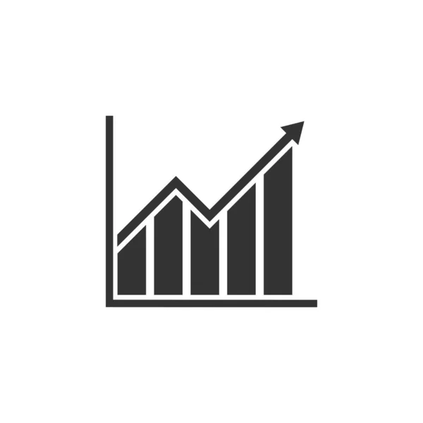 Diagramm, Diagramm-Symbol. Vektorillustration, flaches Design. — Stockvektor