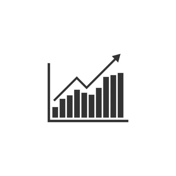 Diagramm, Diagramm-Symbol. Vektorillustration, flaches Design. — Stockvektor