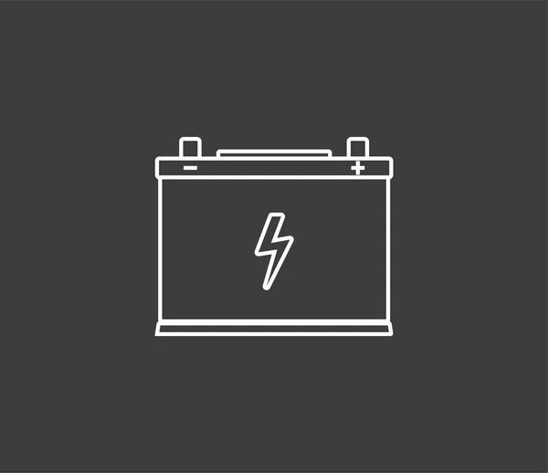 Autobatterie-Symbol. Vektorillustration, flaches Design. — Stockvektor