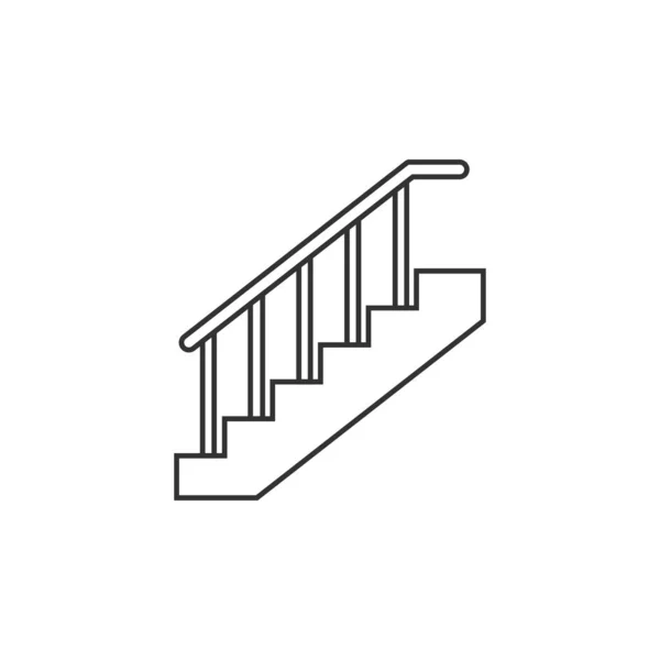 Escadas, escadas, ícone para cima. Ilustração vetorial, design plano . — Vetor de Stock