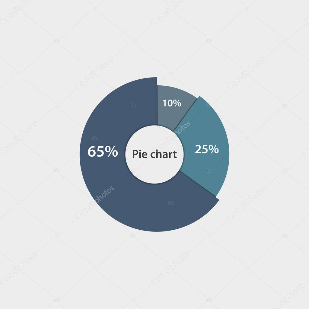 Colorful Circular chart, diagram, pie chart. Vector illustration.