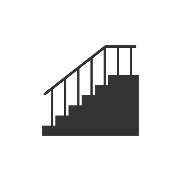Lépcsők, lépcsőház, fel az ikonra. Vektor illusztráció, lapos kialakítás. — Stock Vector