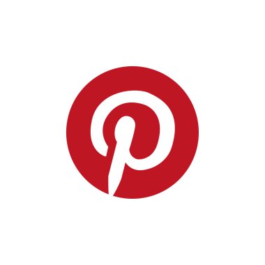 18 Ekim 2019. Minsk, Belarus. Sosyal ağlar, Pinterest ikonu. Vektör illüstrasyonu, düz tasarım