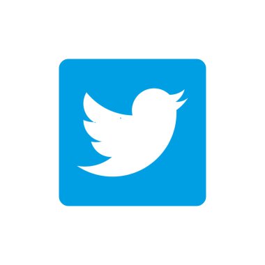 18 Ekim 2019. Minsk, Belarus. Sosyal ağlar, twitter ikonu. Vektör illüstrasyonu, düz tasarım