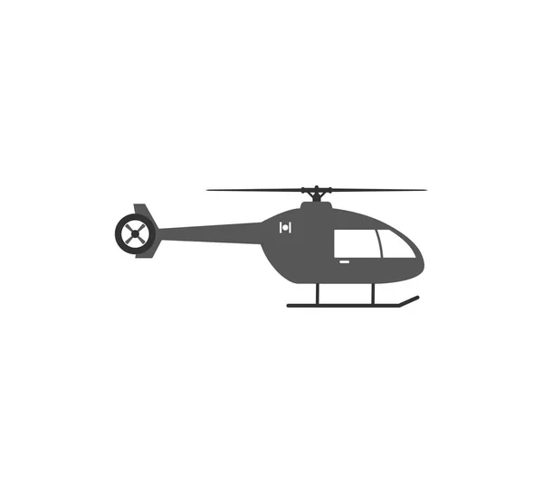 Helikopter, ikon helikopter. Vektor ilustrasi, desain datar . - Stok Vektor