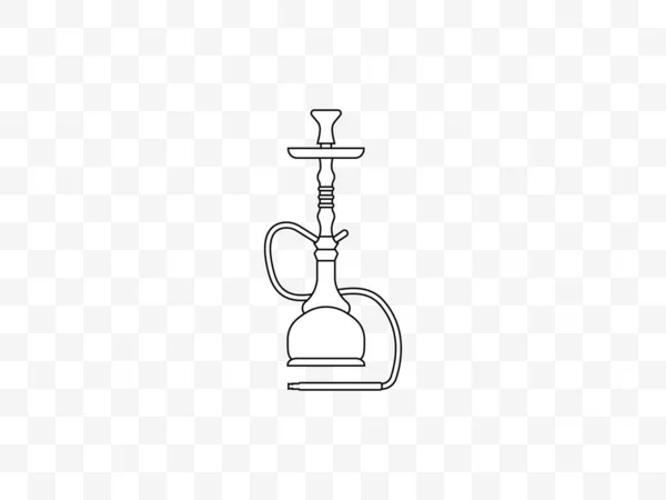 Ilustración Vectorial Diseño Plano Hookah Fumar Icono Del Tabaco — Vector de stock