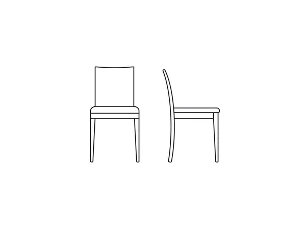 Векторная Иллюстрация Плоский Дизайн Значок Мебели Кресла — стоковый вектор