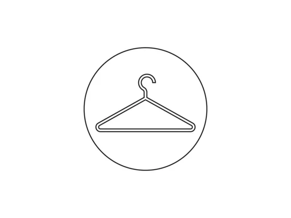 Percha de ropa icono. Ilustración vectorial, diseño plano . — Vector de stock