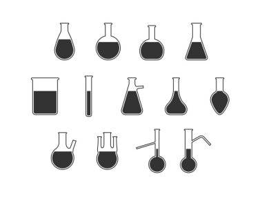 Vektör çizimi, düz tasarım. Mataranın laboratuvar simgesi