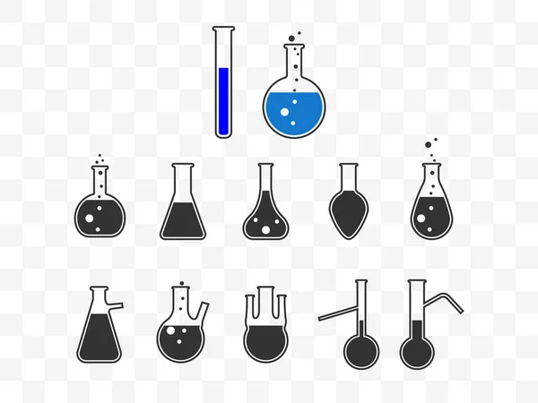 Frasco, ícone do laboratório. Ilustração vetorial, design plano . —  Vetores de Stock