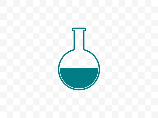 Biology, experiment, flask icon. Vector illustration, flat design. — Stock Vector