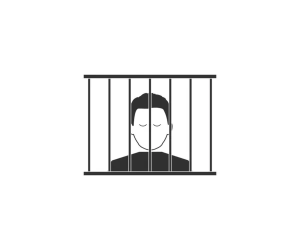 Prison Icône Prison Illustration Vectorielle Design Plat — Image vectorielle