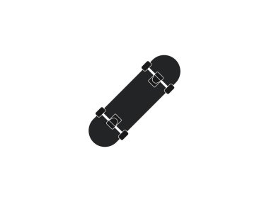 Vektör çizimi, düz tasarım. Kaykay simgesi