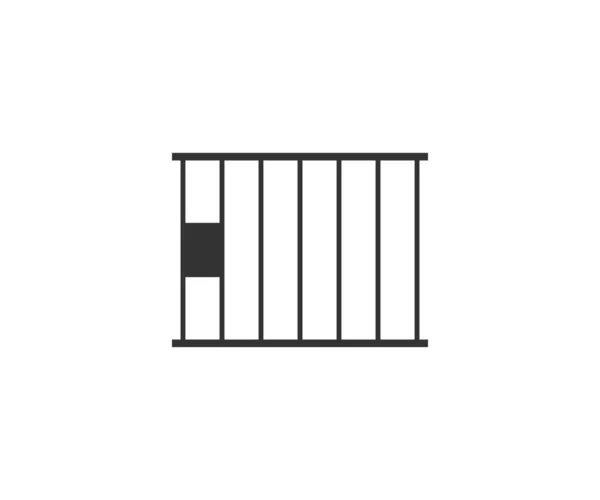 Prigione Icona Della Prigione Illustrazione Vettoriale Design Piatto — Vettoriale Stock