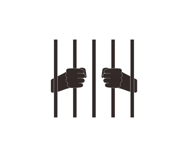 La prison, icône de la prison. Illustration vectorielle, design plat. — Image vectorielle