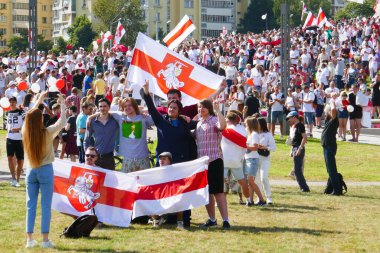 Özgürlük Yürüyüşü Beyaz Rusya 'da Barışçıl Protestolar.