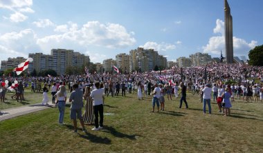Özgürlük Yürüyüşü Beyaz Rusya 'da Barışçıl Protestolar.