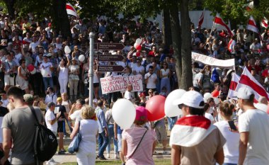 Özgürlük Yürüyüşü Beyaz Rusya 'da Barışçıl Protestolar.