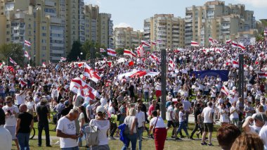 Özgürlük Yürüyüşü Beyaz Rusya 'da Barışçıl Protestolar.