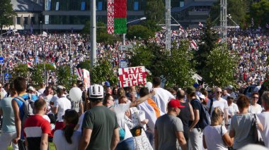 Özgürlük Yürüyüşü Beyaz Rusya 'da Barışçıl Protestolar.