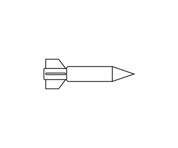 ベクトルイラスト 平面デザイン 爆弾ロケットのアイコン — ストックベクタ