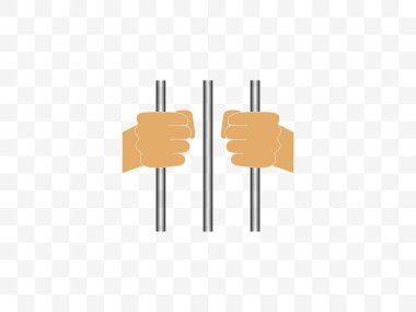 Hapishane, hapishane simgesi Vektör illüstrasyonu, düz tasarım.