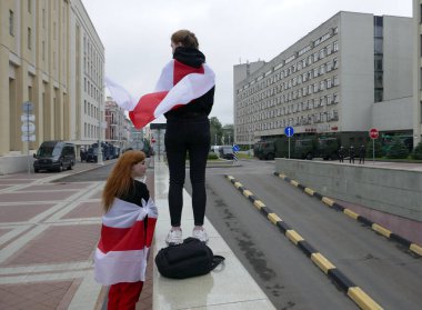 Beyaz Rusya 'da yapılan cumhurbaşkanlığı seçimleri sonrasında görevdeki hükümete karşı barışçıl protesto eylemleri.