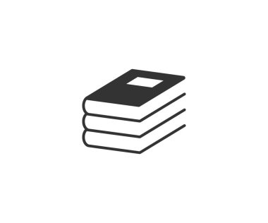 Vektör çizimi, düz tasarım. Kitap eğitimi simgesi