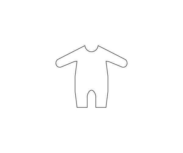 Ilustración Vectorial Diseño Plano Icono Ropa Bebé — Vector de stock