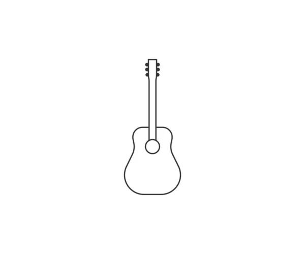 Illustration Vectorielle Design Plat Icône Musique Pour Instrument Guitare — Image vectorielle