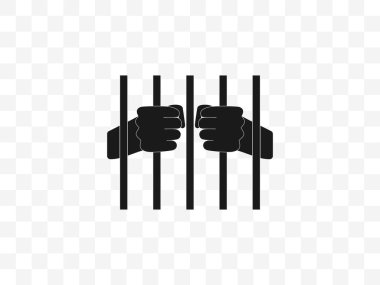 Hapishane, hapishane simgesi Vektör illüstrasyonu, düz tasarım.