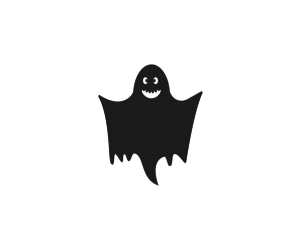 Ilustración Vectorial Diseño Plano Halloween Horror Fantasma Icono — Archivo Imágenes Vectoriales