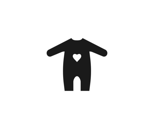 Vector illustration, flat design. Baby clothes icon