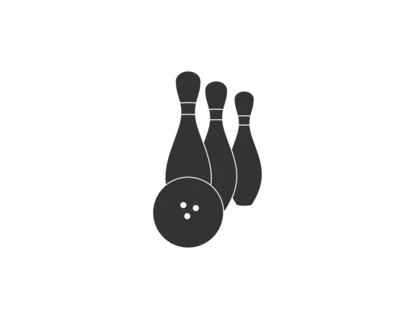 Vektor Illustration Flaches Design Bowlingspiel Ikone — Stockvektor