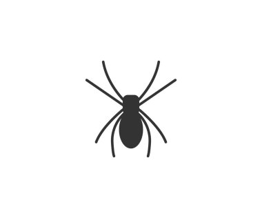 Cadılar Bayramı, canavar, örümcek ikonu. Vektör illüstrasyonu, düz tasarım.